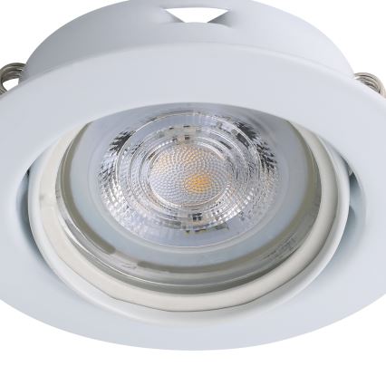 Eglo - KOMPLEKTAS 3x LED įleidžiamas lubinis šviestuvas 1xGU10/4W/230V balta
