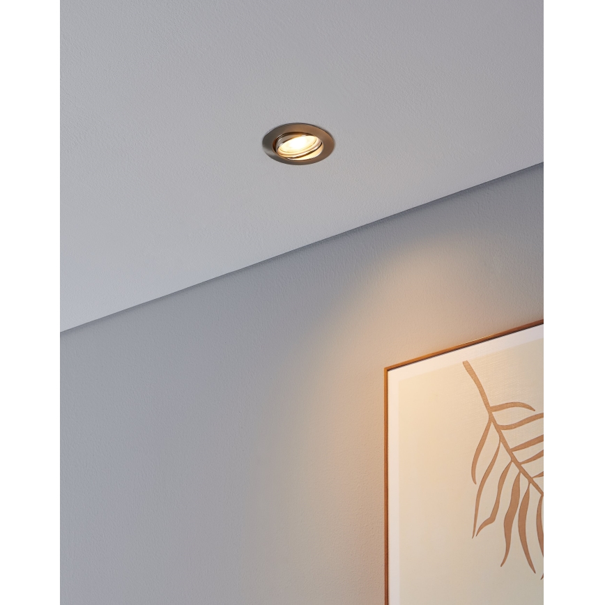 Eglo - KOMPLEKTAS 3x LED įleidžiamas lubinis šviestuvas 1xGU10/4W/230V matinis chromas
