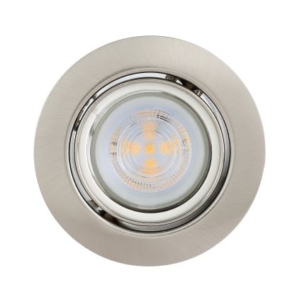 Eglo - KOMPLEKTAS 3x LED įleidžiamas lubinis šviestuvas 1xGU10/4W/230V matinis chromas
