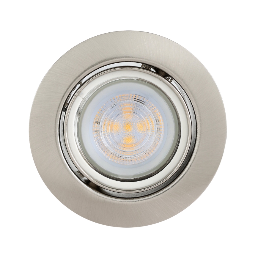 Eglo - KOMPLEKTAS 3x LED įleidžiamas lubinis šviestuvas 1xGU10/4W/230V matinis chromas