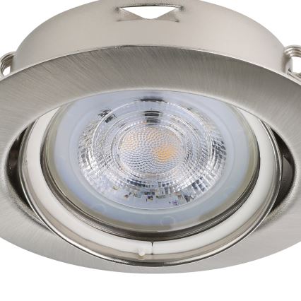 Eglo - KOMPLEKTAS 3x LED įleidžiamas lubinis šviestuvas 1xGU10/4W/230V matinis chromas