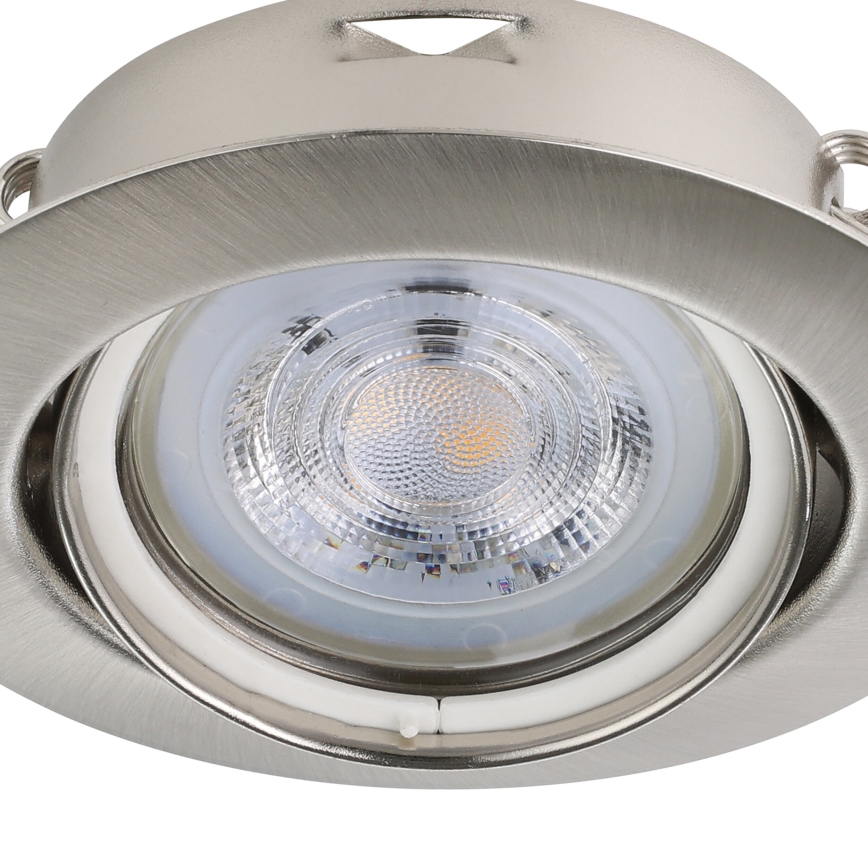 Eglo - KOMPLEKTAS 3x LED įleidžiamas lubinis šviestuvas 1xGU10/4W/230V matinis chromas
