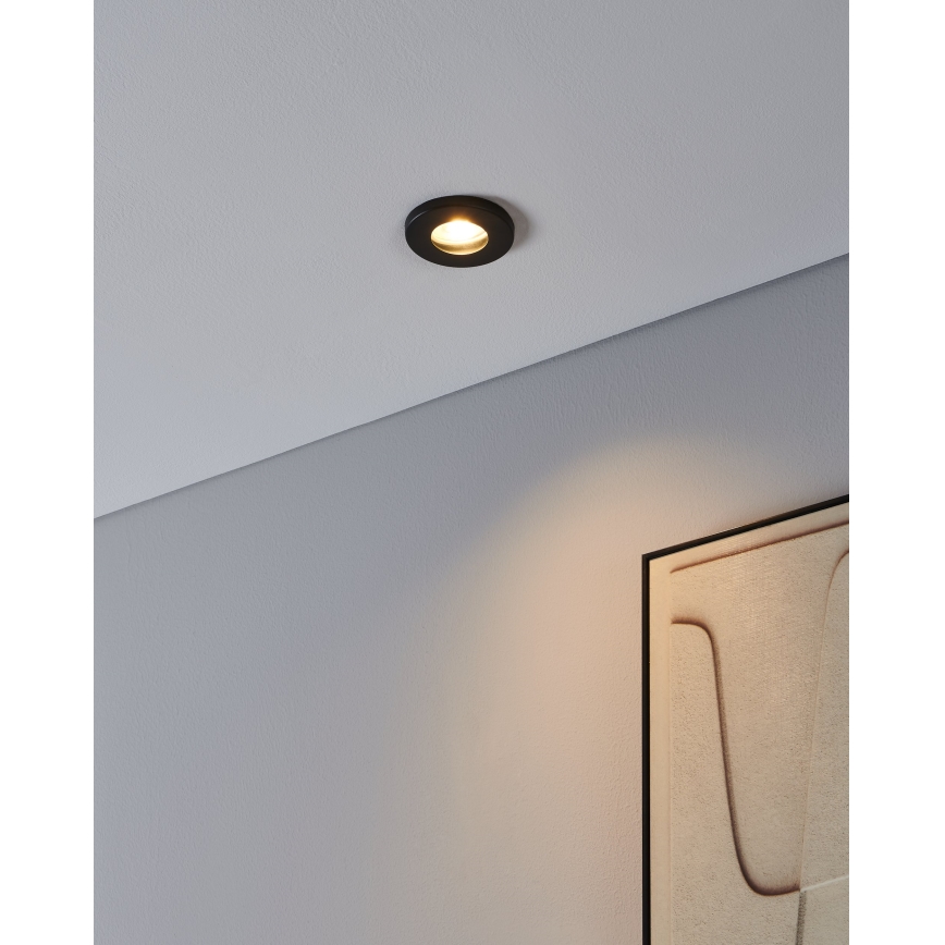 Eglo - KOMPLEKTAS 3xLED Įleidžiamas vonios šviestuvas 1xGU10/4W/230V IP44 juoda