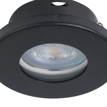 Eglo - KOMPLEKTAS 3xLED Įleidžiamas vonios šviestuvas 1xGU10/4W/230V IP44 juoda