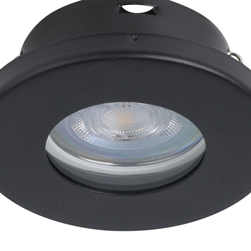 Eglo - KOMPLEKTAS 3xLED Įleidžiamas vonios šviestuvas 1xGU10/4W/230V IP44 juoda