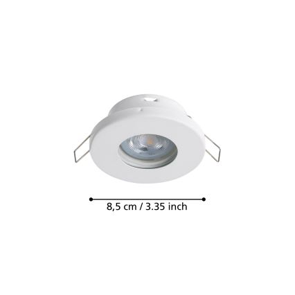 Eglo - KOMPLEKTAS 3xLED Įleidžiamas vonios šviestuvas 1xGU10/4W/230V IP44 balta