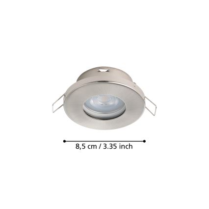 Eglo - KOMPLEKTAS 3xLED Įleidžiamas vonios šviestuvas 1xGU10/4W/230V IP44 matinis chromas