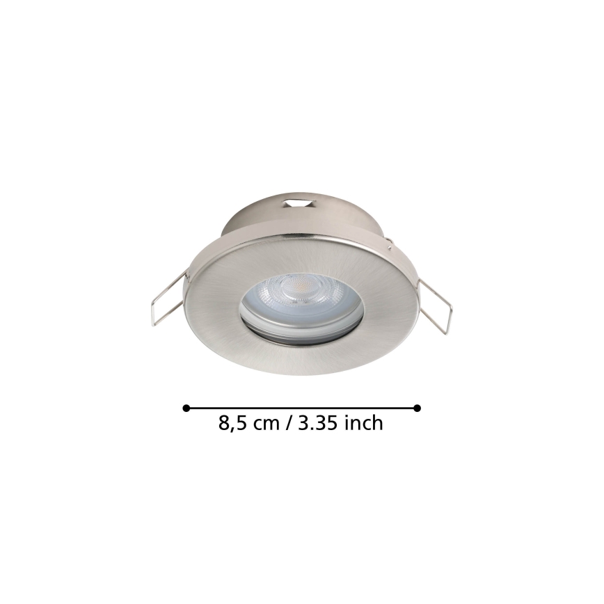 Eglo - KOMPLEKTAS 3xLED Įleidžiamas vonios šviestuvas 1xGU10/4W/230V IP44 matinis chromas