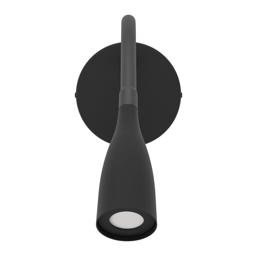 Eglo - lanksčioji LED sieninė lempa su USB LED/3,8W/230V juoda