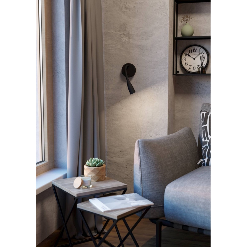 Eglo - LED lankstus sieninis šviestuvas LED/3,8W/230V juodas