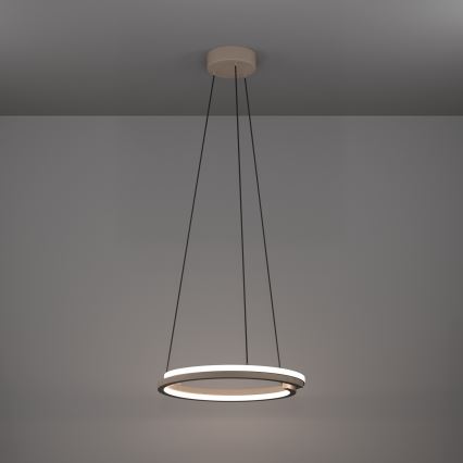 Eglo - dimeriuojamas LED pakabinamas šviestuvas ant laido 2xLED/20W/230V 2700-6500K skersm. 48 cm smėlinė + su nuotoliniu pulteliu