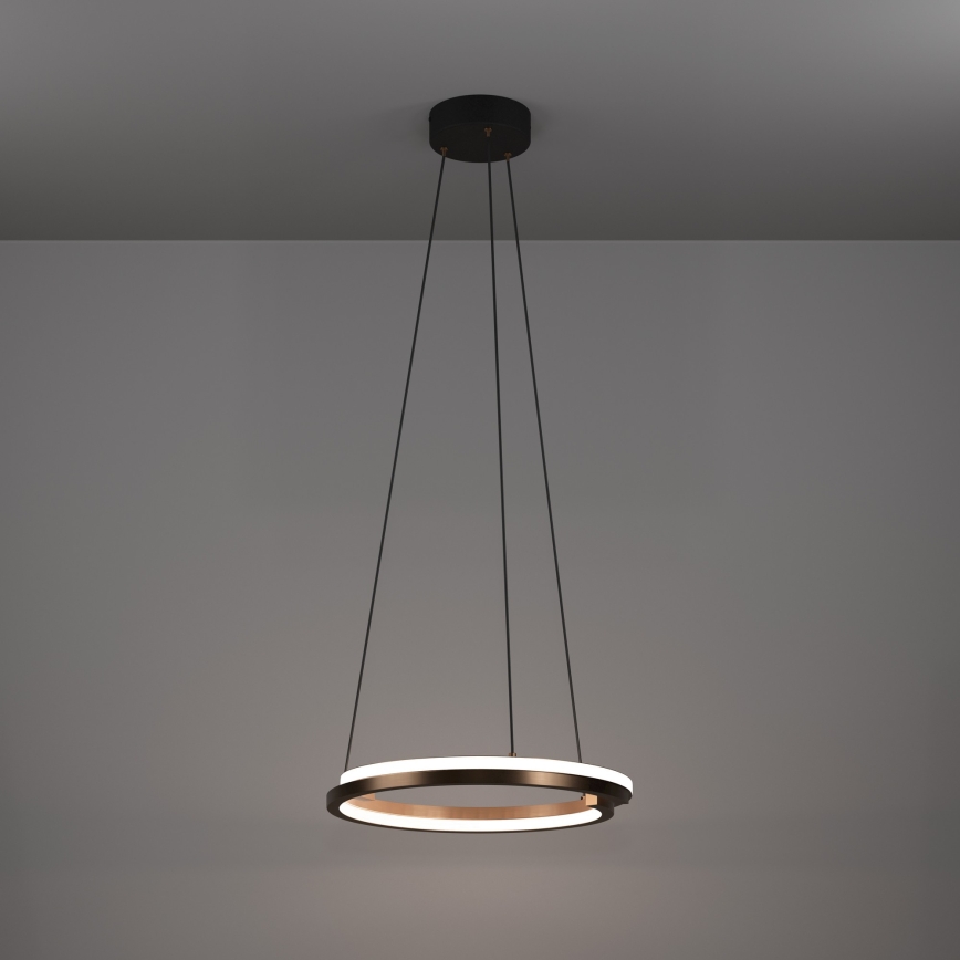 Eglo - dimeriuojamas LED pakabinamas šviestuvas ant laido, 2xLED/20W/230V, 2700-6500K, skersmuo 48 cm, bronzinis, su nuotoliniu pultu