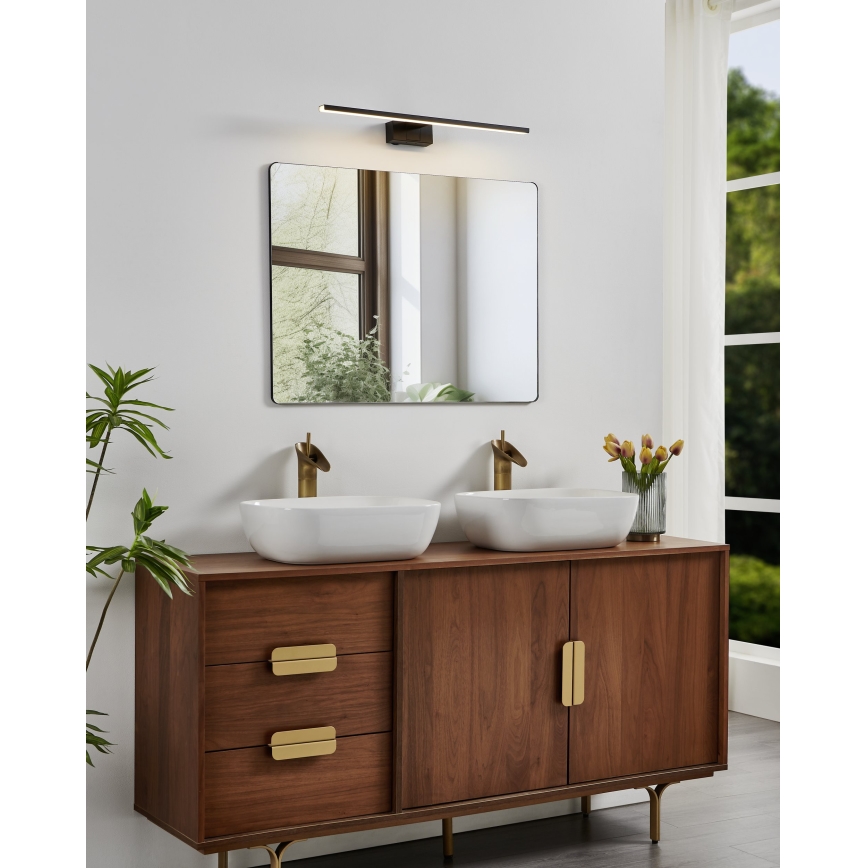 Eglo - LED vonios veidrodžio apšvietimas LED/10W/230V 3000/4000/6500K 60 cm IP44 juodas