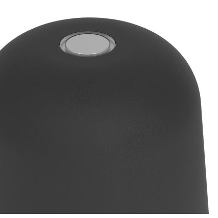 Eglo - LED dimeriuojama lauko jutiklinė įkraunama stalinė lempa LED/1,8W/5V 2500/3000/4000K 2500 mAh IP54 juoda