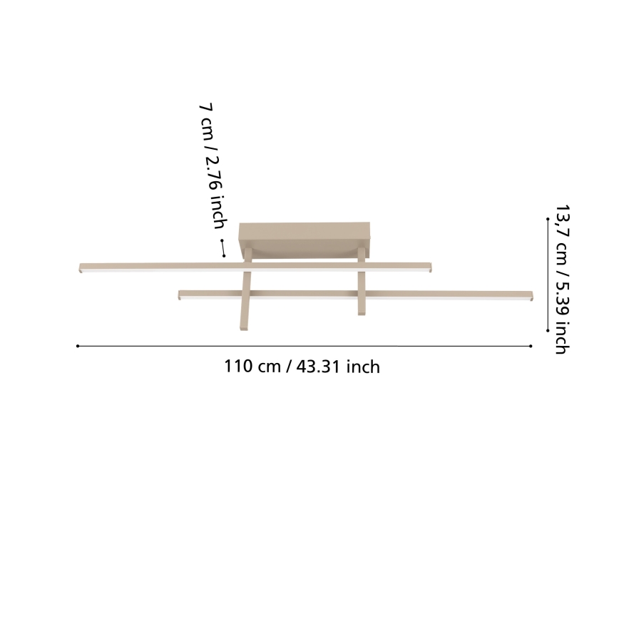 Eglo - LED lubinis šviestuvas LED/20W/230V smėlio spalvos
