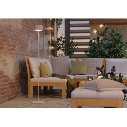 Eglo - LED saulės įkraunama jutiklinė grindinė lempa LED/2,8W/3,7V 1800 mAh IP44 balta