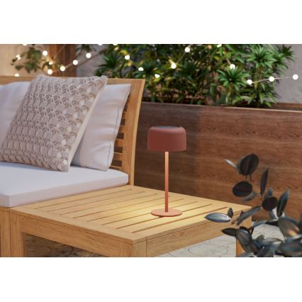 Eglo - saulės įkraunama LED stalinė lempa su liečiamuoju valdymu LED/2,8W/3,7V 1800 mAh IP44 oranžinė