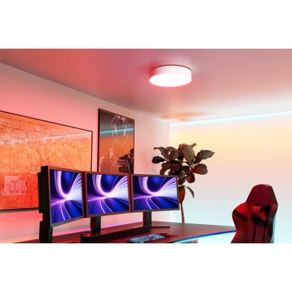 Eglo - LED RGBW dimeriuojamas lubinis šviestuvas LED/15W/230V 2700-6500K skers. 39 cm baltas