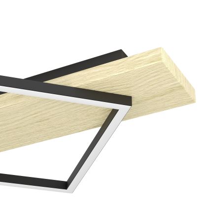 Eglo - LED lubinis šviestuvas 2xLED/13W/230V + LED/16W juodas/smėlinis