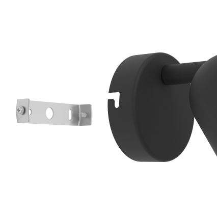 Eglo - Sieninis taškinis šviestuvas 1xGU10/5W/230V juodas