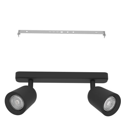 Eglo - Taškinis šviestuvas 2xGU10/10W/230V juodas