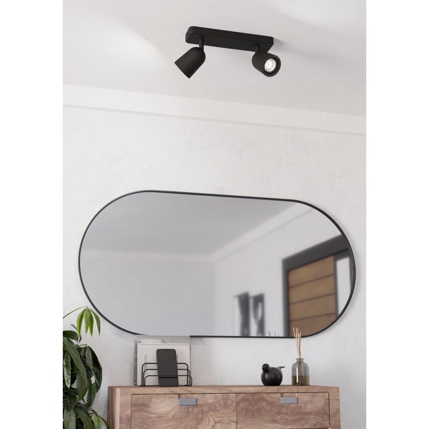 Eglo - Taškinis šviestuvas 2xGU10/10W/230V juodas