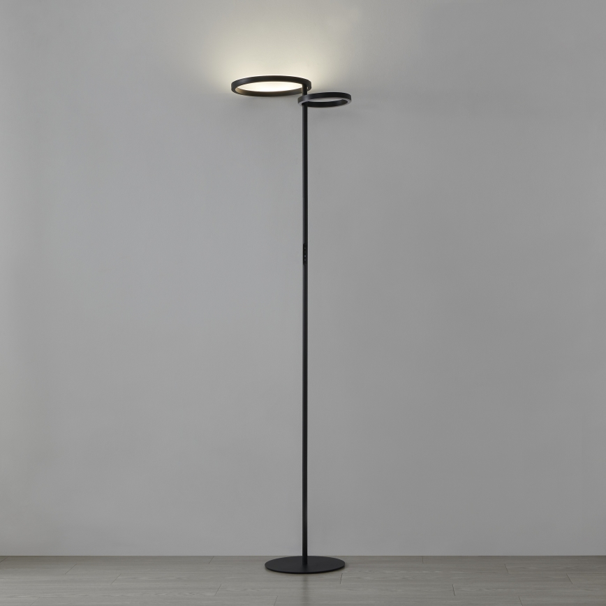 Eglo - LED dimeriuojama grindų lempa LED/16W/230V + LED/12W juoda