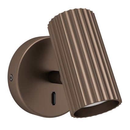 Eglo - sieninis taškinis šviestuvas 1xGU10/5W/230V rudas