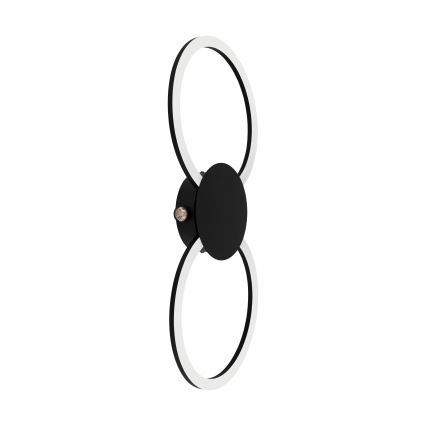 Eglo - LED sieninis šviestuvas LED/20W/230V + LED/0,91W juoda