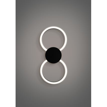 Eglo - LED sieninis šviestuvas LED/20W/230V + LED/0,91W juoda