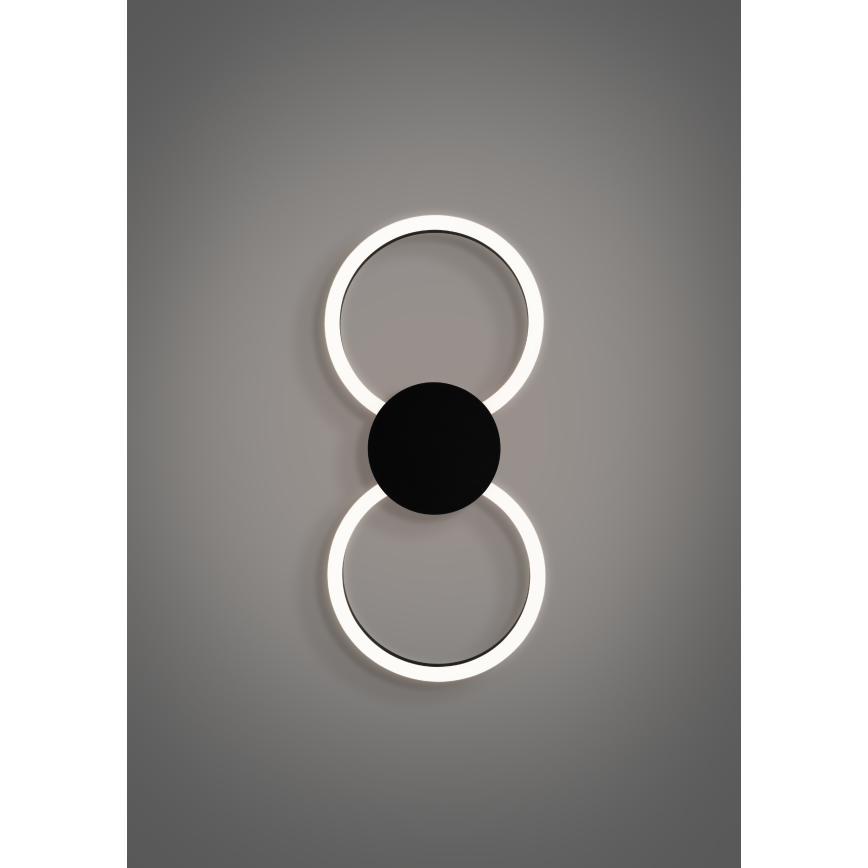 Eglo - LED sieninis šviestuvas LED/20W/230V + LED/0,91W juoda