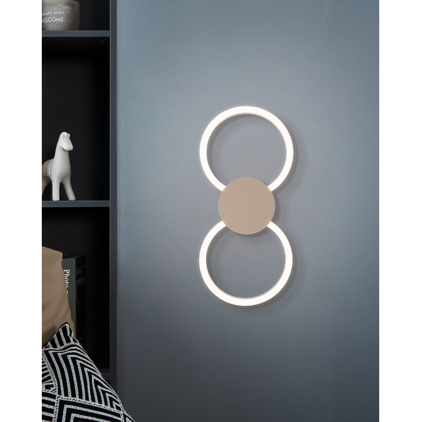 Eglo - LED sieninis šviestuvas LED/20W/230V + LED/0,91W smėlio spalvos