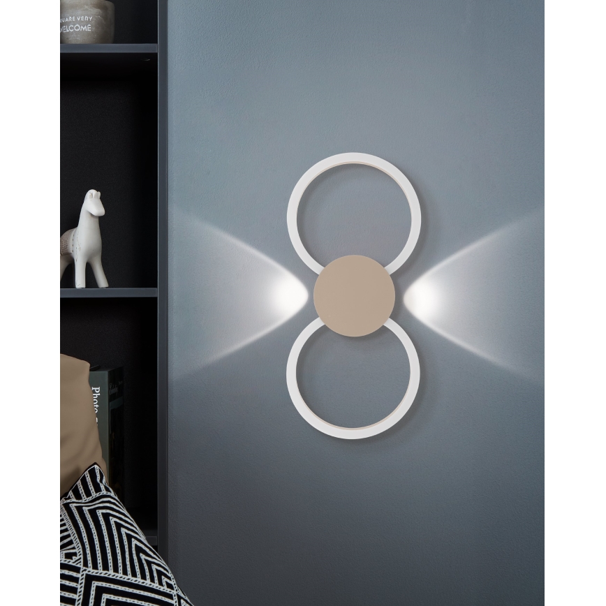 Eglo - LED sieninis šviestuvas LED/20W/230V + LED/0,91W smėlio spalvos