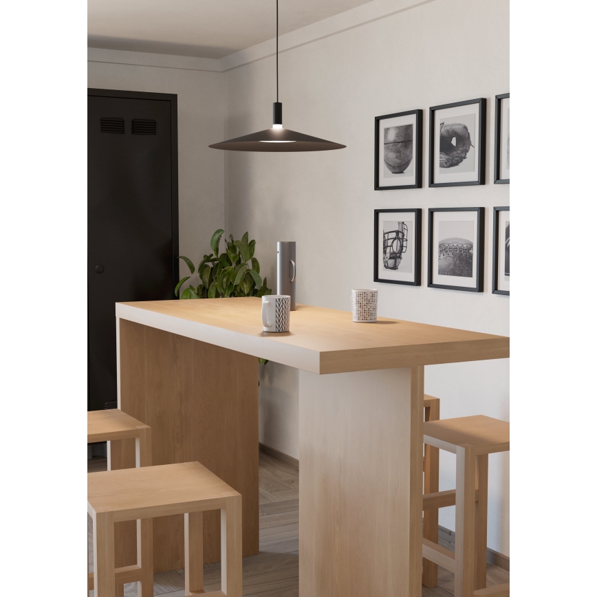 Eglo - LED RGBW dimeriuojamas pakabinamas šviestuvas su laidu LED/15,5W/230V 2700-6500K juodas