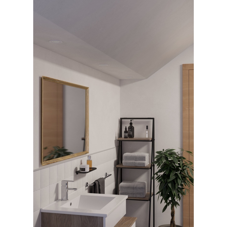 Eglo - RINKINYS 3x LED vonios įleidžiamieji taškiniai šviestuvai 1xGU10/4,5W/230V IP44 balti