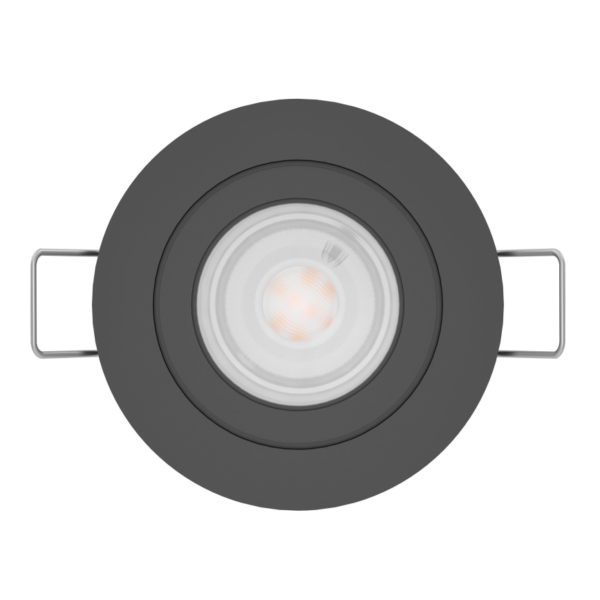 Eglo - LED įleidžiamas vonios kambario taškinis šviestuvas 1xGU10/4,5W/230V IP44 juodas