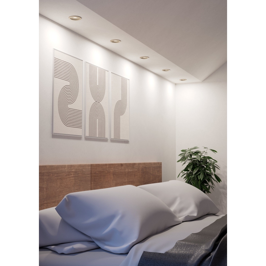 Eglo - LED įleidžiamas taškinis šviestuvas 1xGU10/4,5W/230V matinis chromas