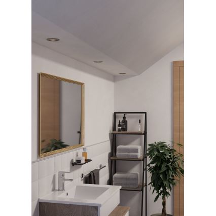 Eglo - RINKINYS 3x LED vonios kambario įleidžiamieji taškiniai šviestuvai 1xGU10/4,5W/230V IP44 matinis chromas