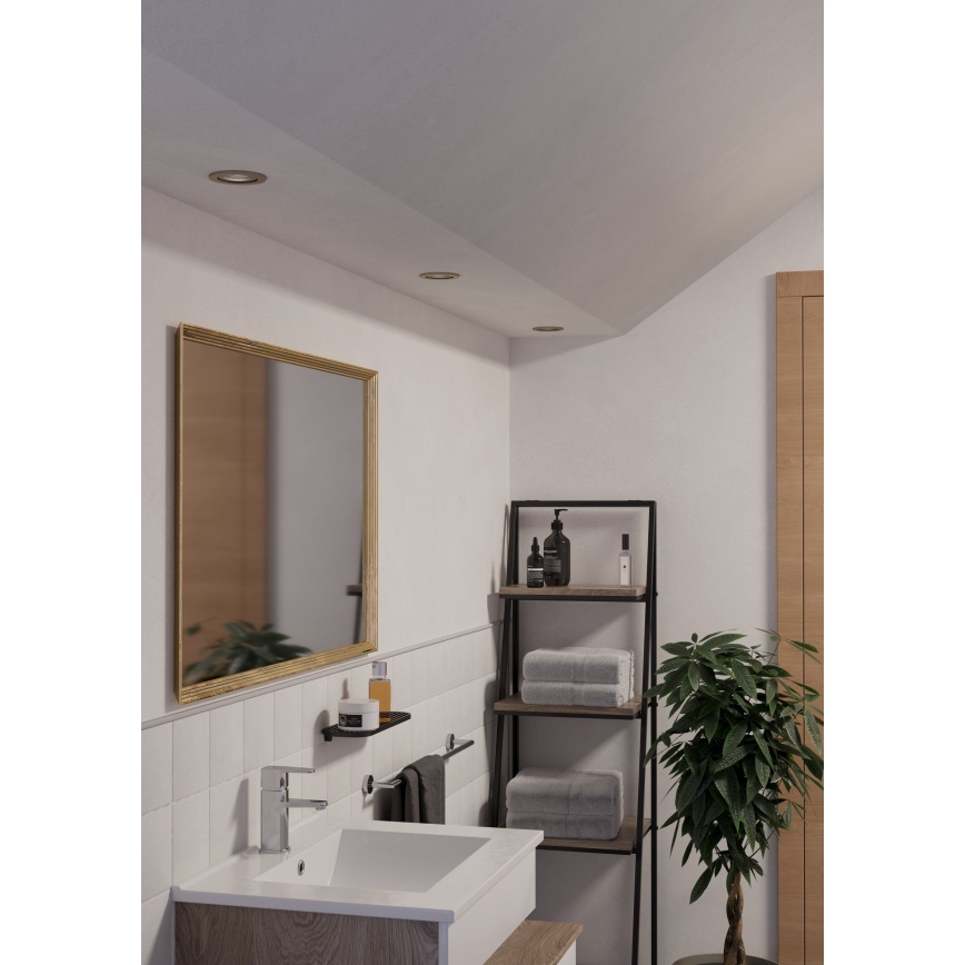 Eglo - RINKINYS 3x LED vonios kambario įleidžiamieji taškiniai šviestuvai 1xGU10/4,5W/230V IP44 matinis chromas