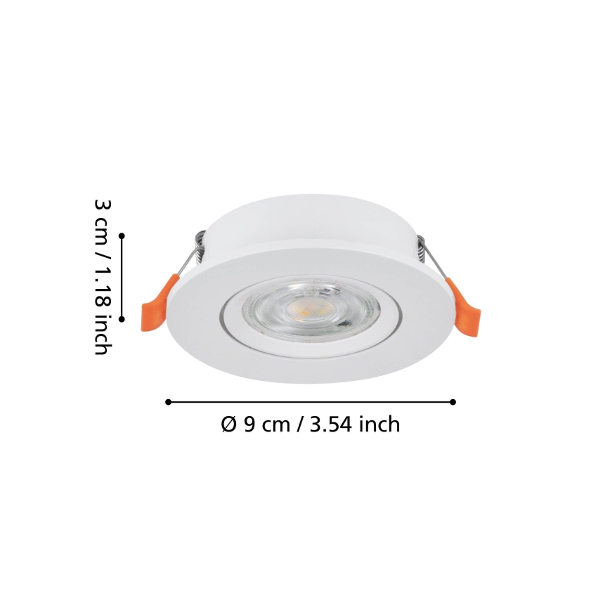 Eglo - LED įleidžiamas taškinis šviestuvas LED/4,8W/230V 2700/4000/6500K baltas