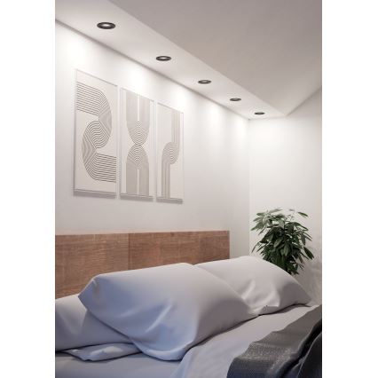 Eglo - LED įleidžiamas taškinis šviestuvas LED/4,8W/230V 2700/4000/6500K juodas