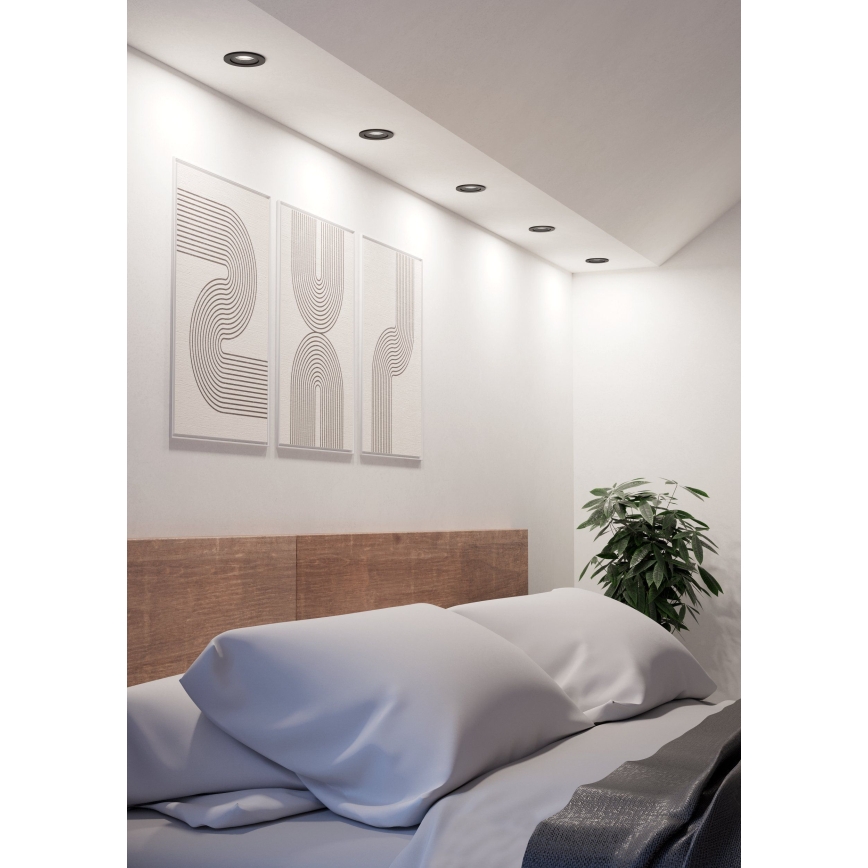 Eglo - LED įleidžiamas taškinis šviestuvas LED/4,8W/230V 2700/4000/6500K juodas