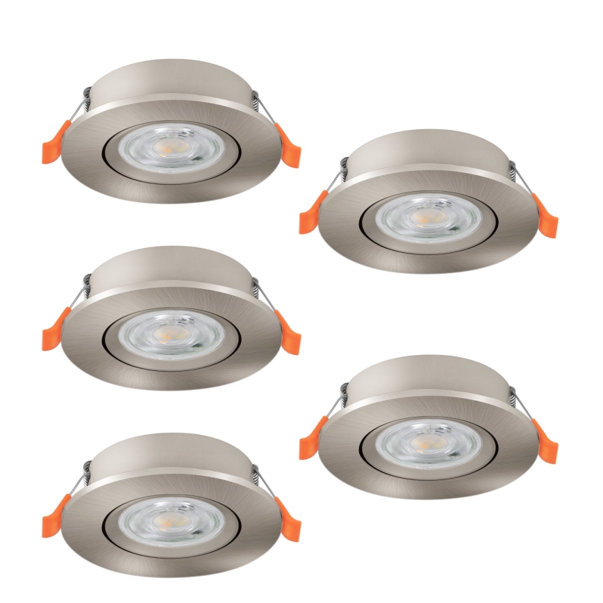 Eglo - Komplektas 5 vnt. įleidžiamų LED taškinių šviestuvų LED/4,8W/230V 2700/4000/6500K matinis chromas