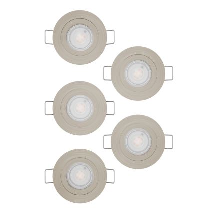 Eglo - Komplektas 5 vnt. įleidžiamų LED taškinių šviestuvų LED/4,8W/230V 2700/4000/6500K matinis chromas