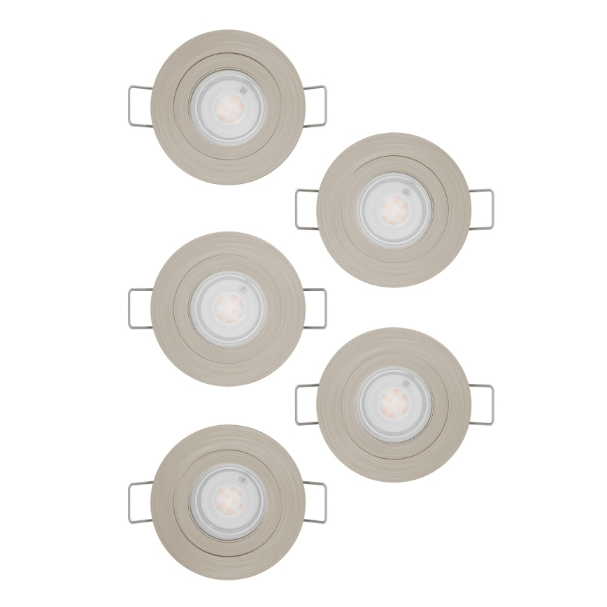 Eglo - Komplektas 5 vnt. įleidžiamų LED taškinių šviestuvų LED/4,8W/230V 2700/4000/6500K matinis chromas