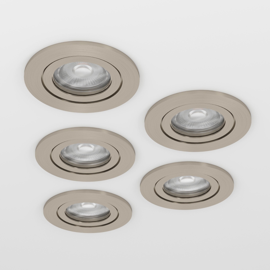 Eglo - Komplektas 5 vnt. įleidžiamų LED taškinių šviestuvų LED/4,8W/230V 2700/4000/6500K matinis chromas