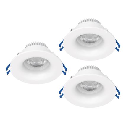 Eglo - Komplektas 3 vnt. vonios kambario įleidžiamas LED šviestuvas LED/4,9W/230V 2700/4000/6500K skersm. 8,8 cm IP65 balta