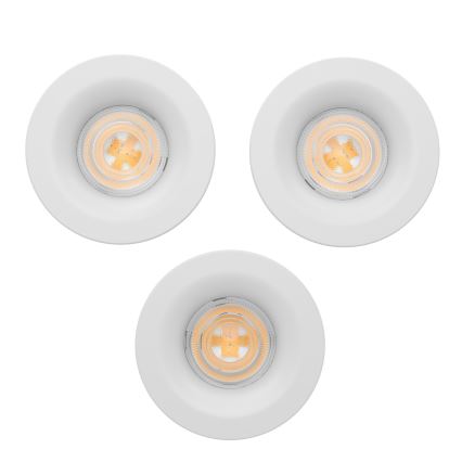 Eglo - Komplektas 3 vnt. vonios kambario įleidžiamas LED šviestuvas LED/4,9W/230V 2700/4000/6500K skersm. 8,8 cm IP65 balta