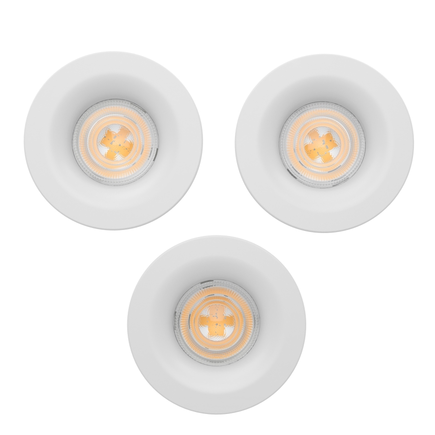 Eglo - Komplektas 3 vnt. vonios kambario įleidžiamas LED šviestuvas LED/4,9W/230V 2700/4000/6500K skersm. 8,8 cm IP65 balta