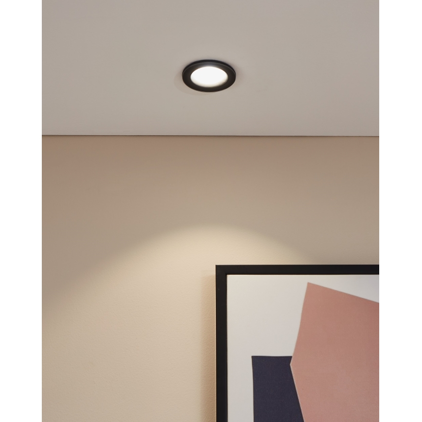 Eglo - LED vonios įleidžiamasis šviestuvas LED/4,9W/230V 2700/4000/6500K Ø 8,8 cm IP65 juodas